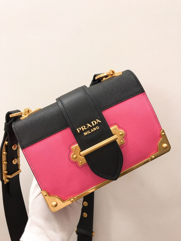Pra*a cahier leather shoulder bag