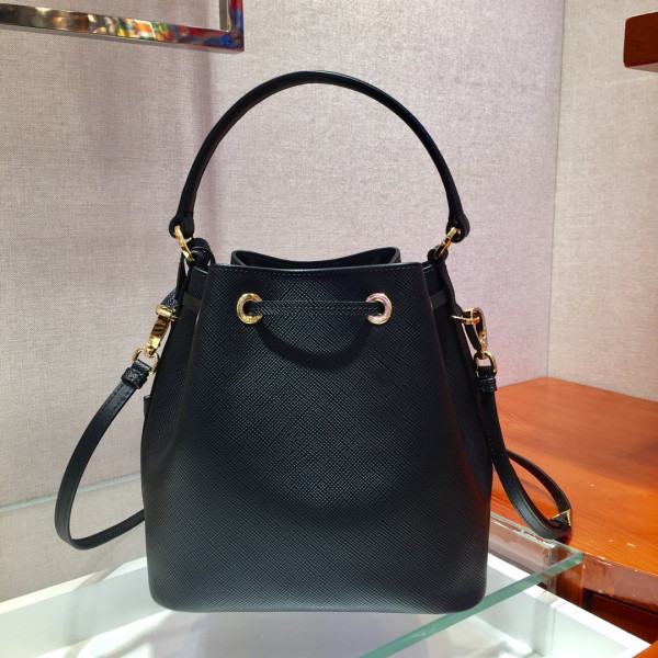 Pra*a saffiano leather bucket bag