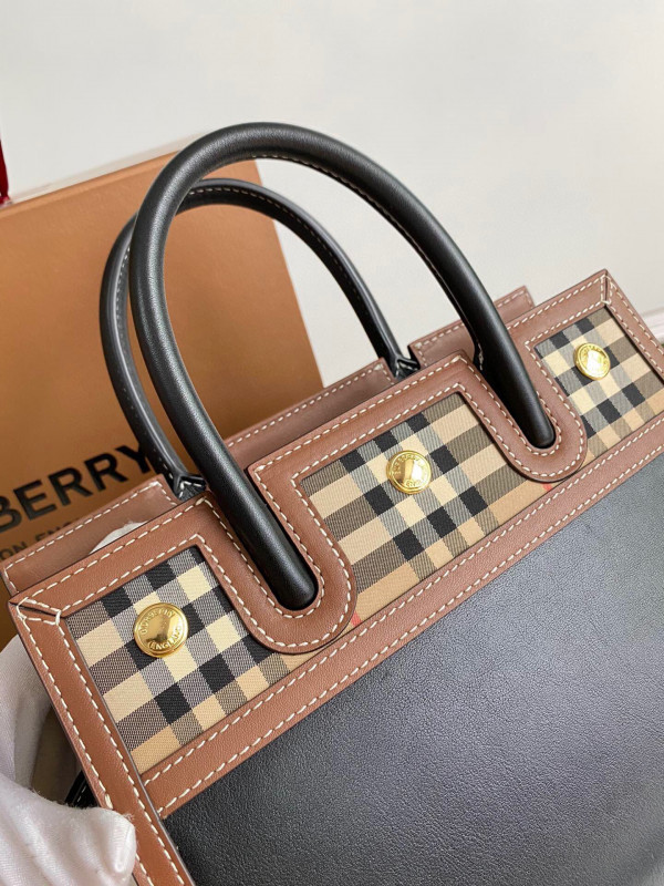 B**rry mini vintage check two-handle title bag
