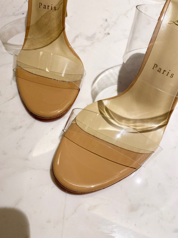 Ch**an louboutin just nothing illusion red sole sandals