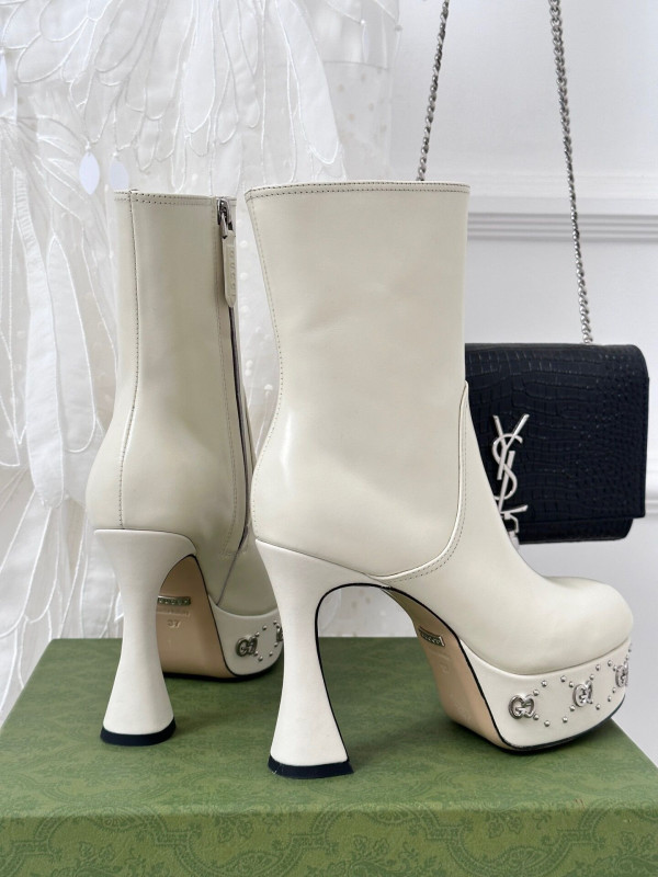 G*u*i gg leather platform ankle boots