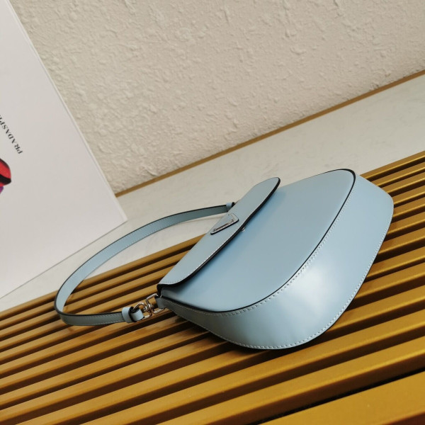 Pra*a cleo brushed leather shoulder bag with flap