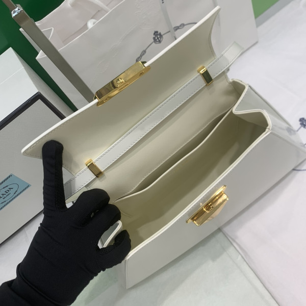 Pra*a medium brushed leather handbag