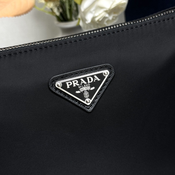 Pra*a re-nylon and saffiano leather shoulder bag