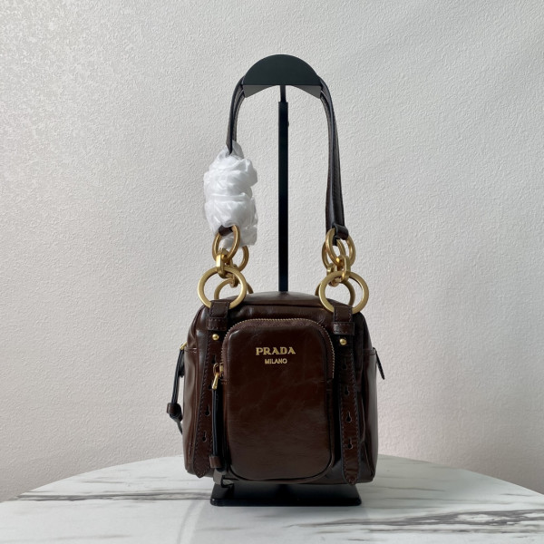 Pra*a dangle leather top-handle mini-bag