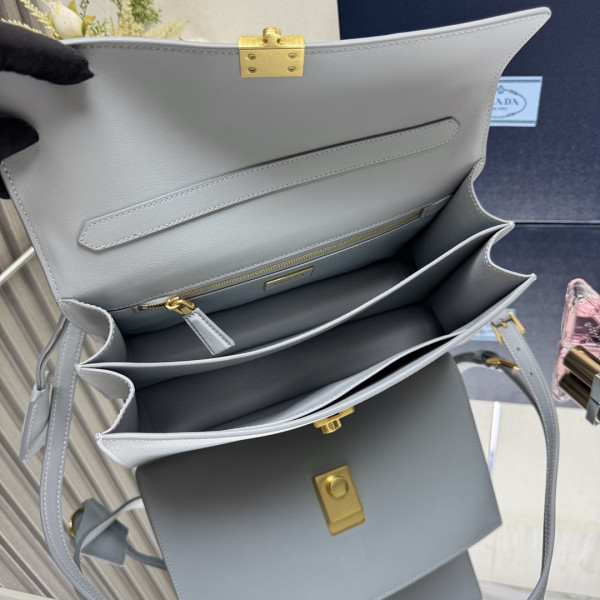 Pra*a soft sound medium leather shoulder bag