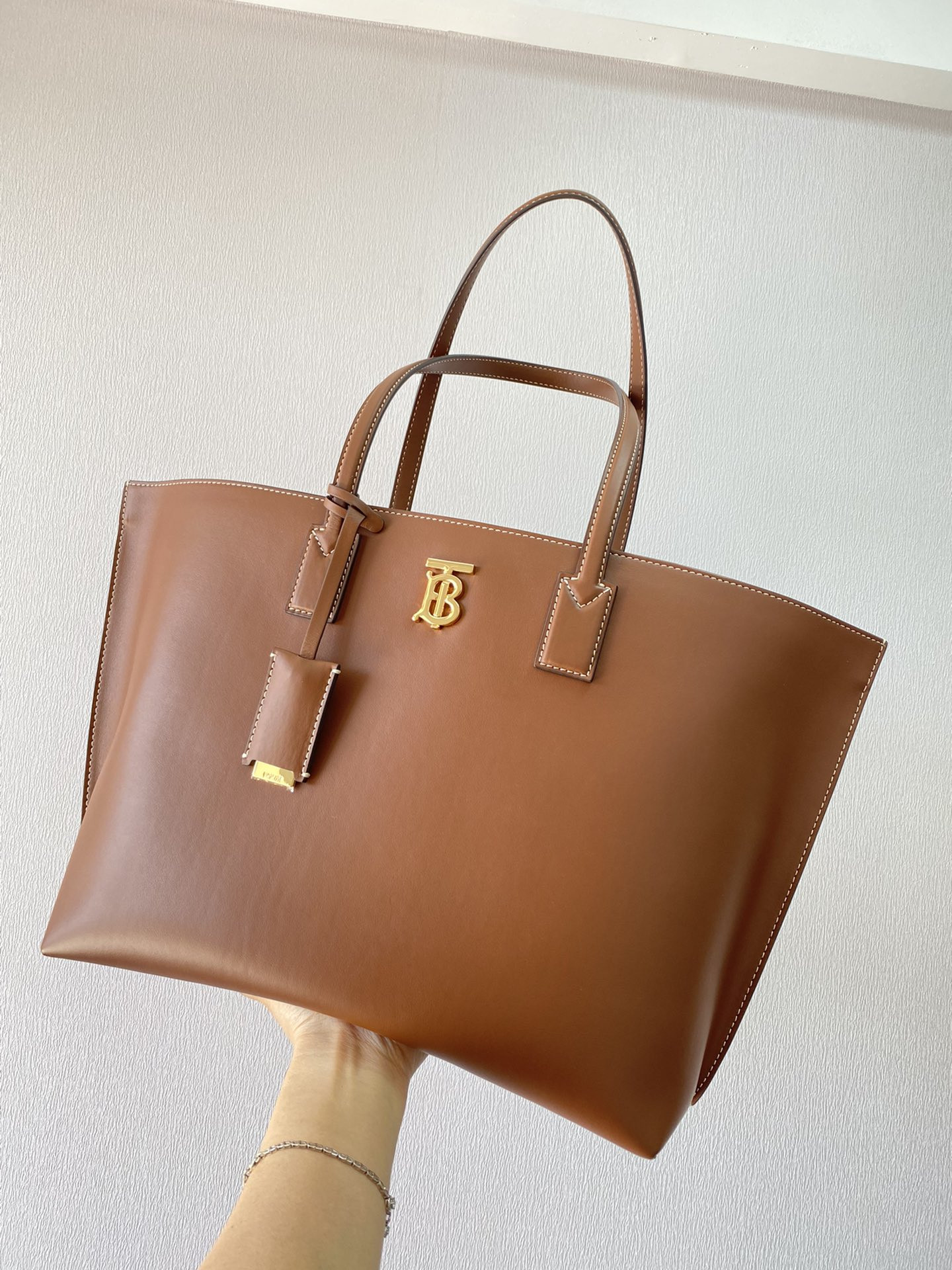 B**rry medium monogram motif leather tote